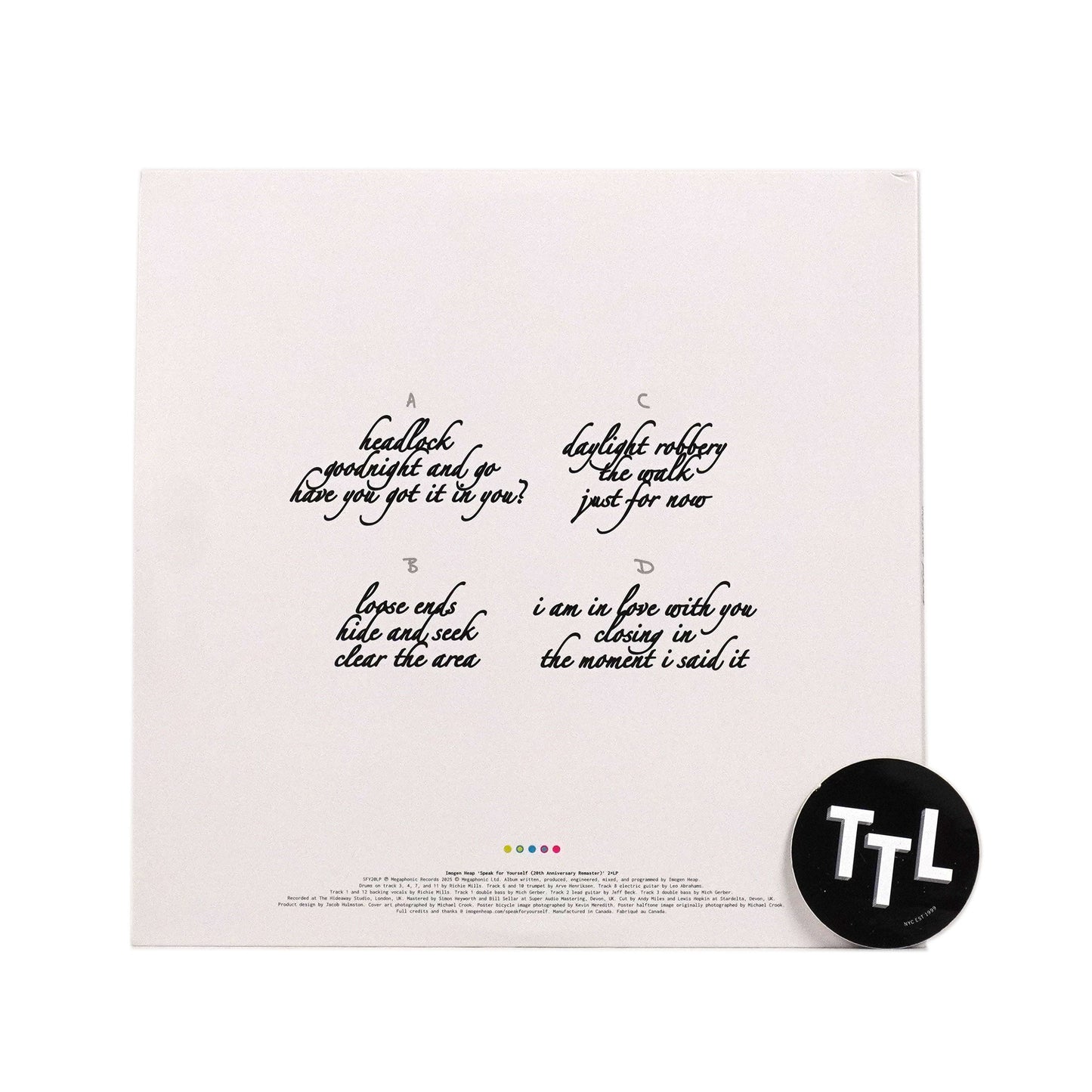 Imogen Heap: Speak For Yourself (180g) Vinyl 2LP { vinyl }