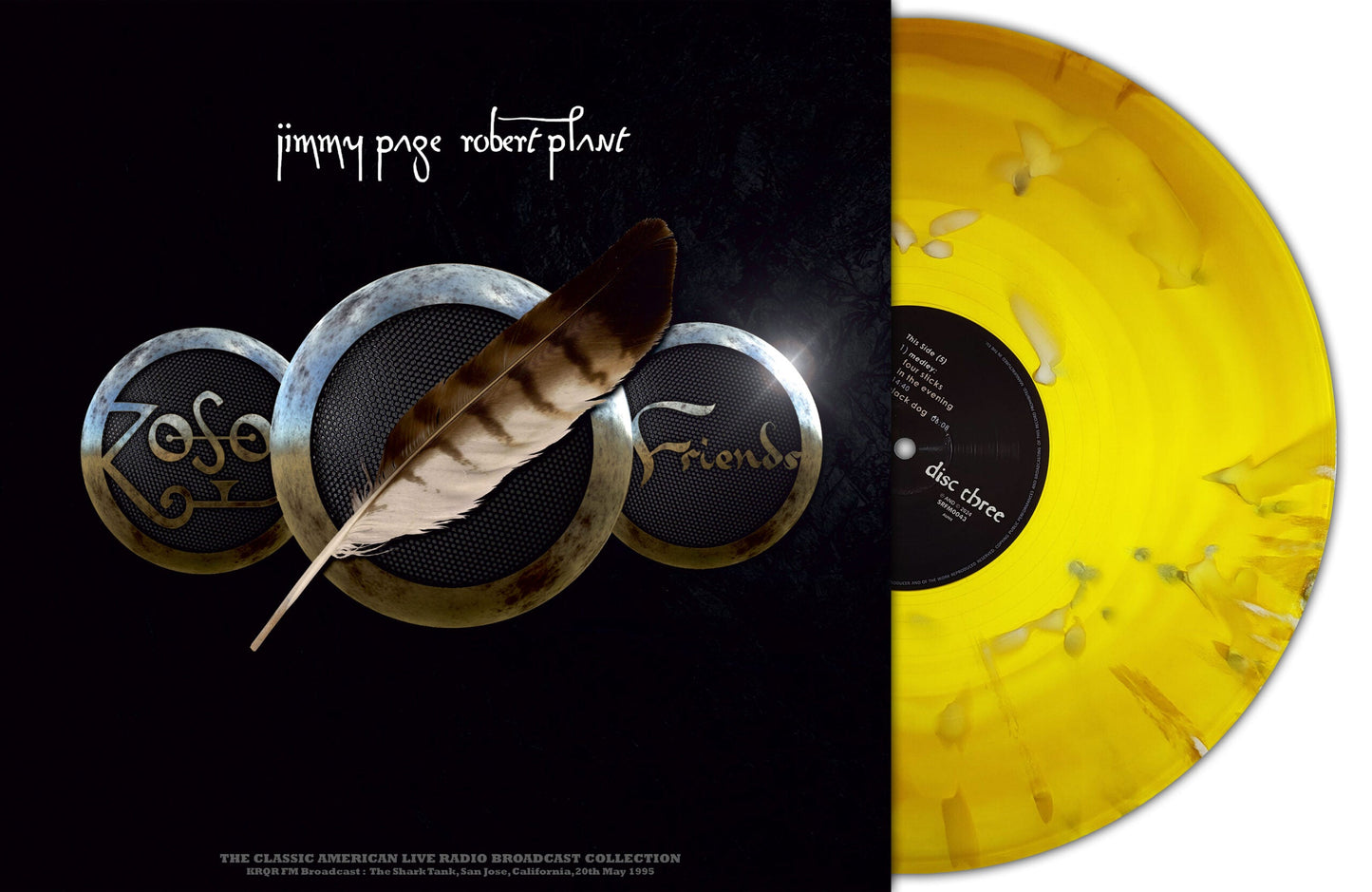 JIMMY PAGE & ROBERT PLANT - FRIENDS LIVE IN SAN JOSE 1995 Lagoon Vinyl LP { vinyl }