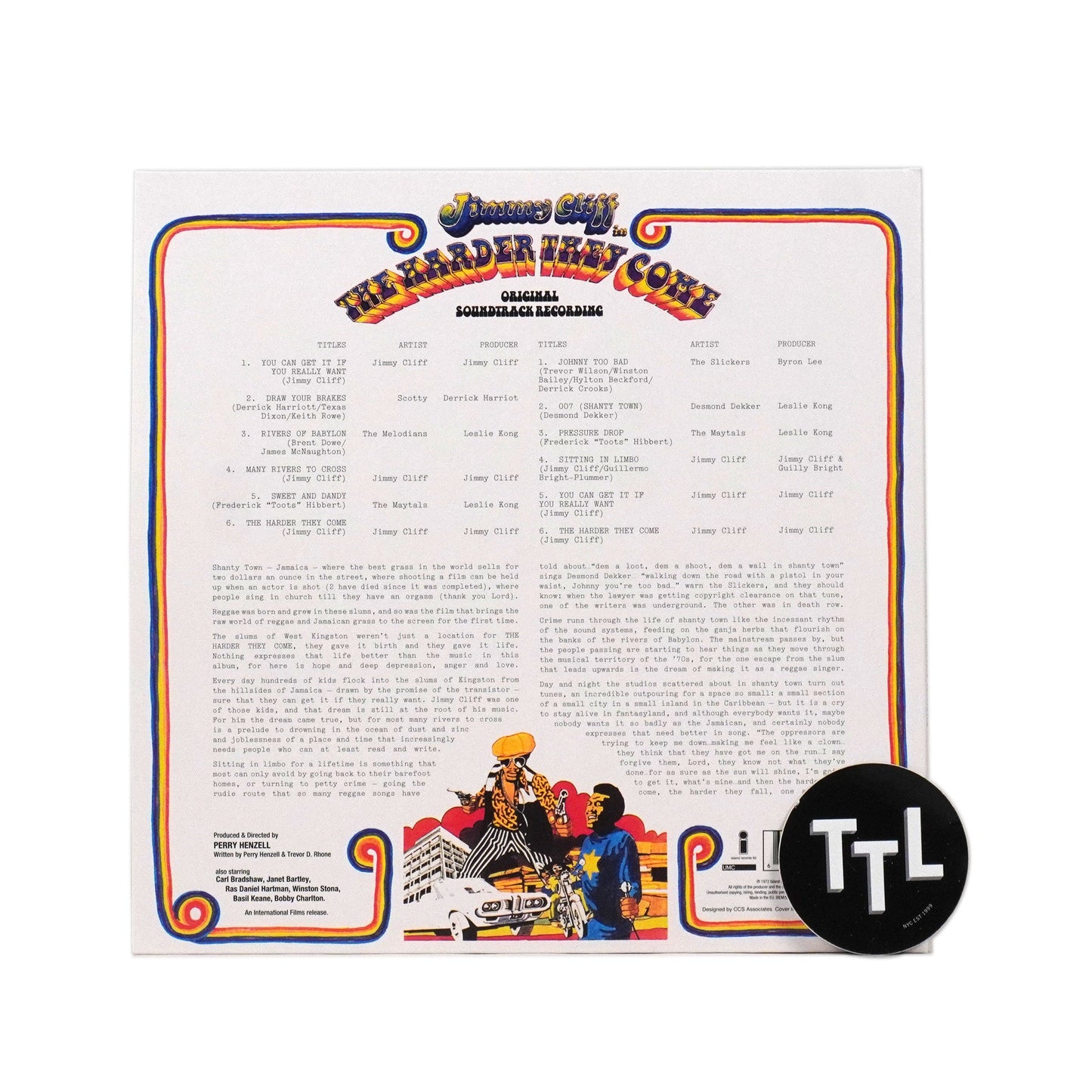 Jimmy Cliff: The Harder They Come Soundtrack (180g) Vinyl LP { vinyl }