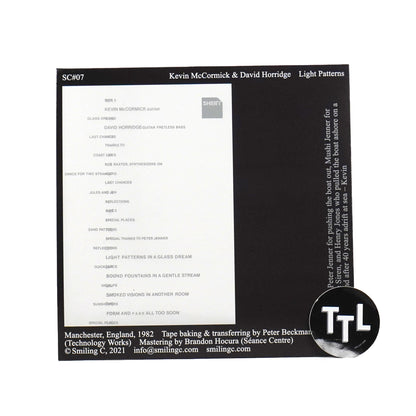 Kevin McCormick & David Horridge: Light Patterns Vinyl LP { vinyl }