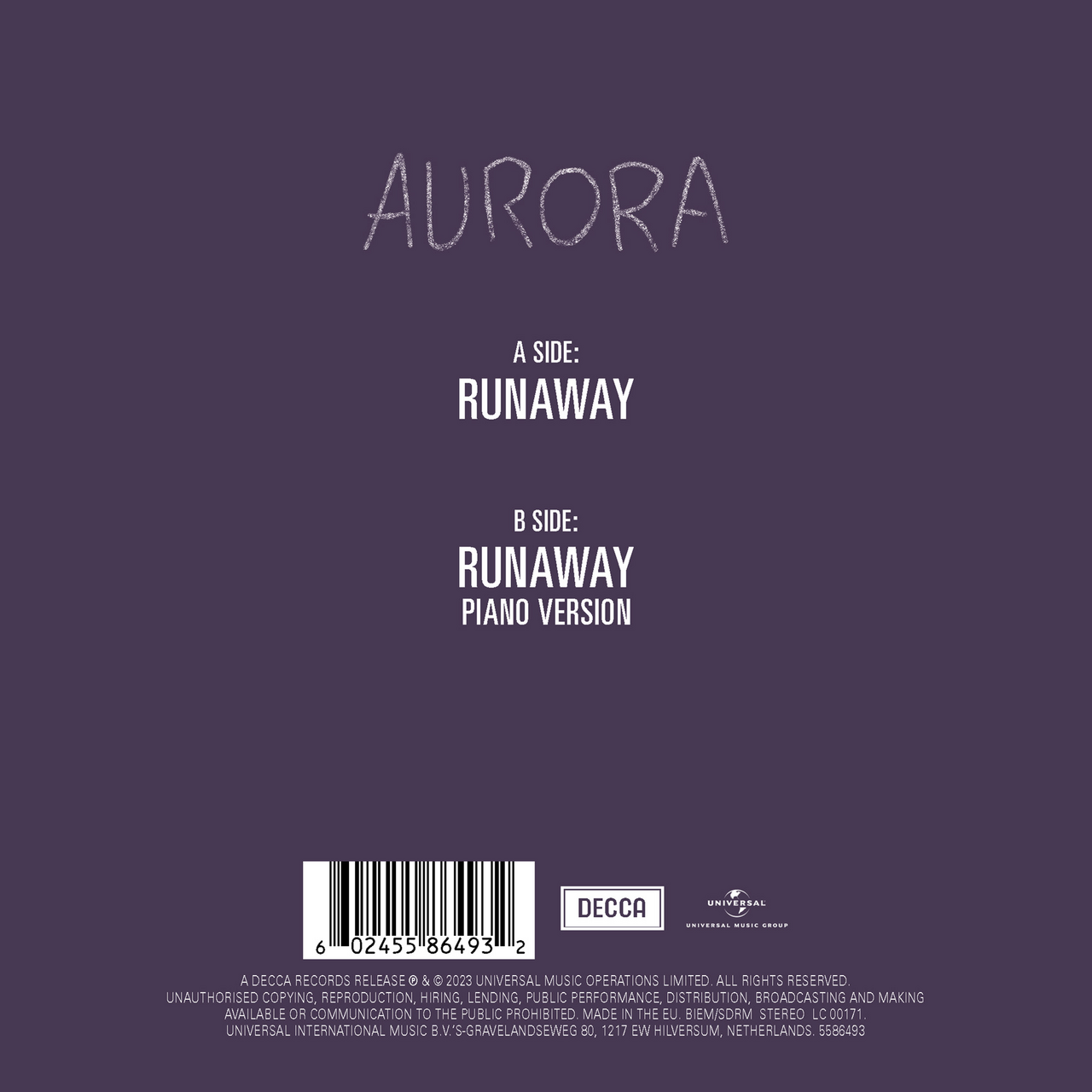 Runaway: Limited Blue Marble 7" Single { vinyl }