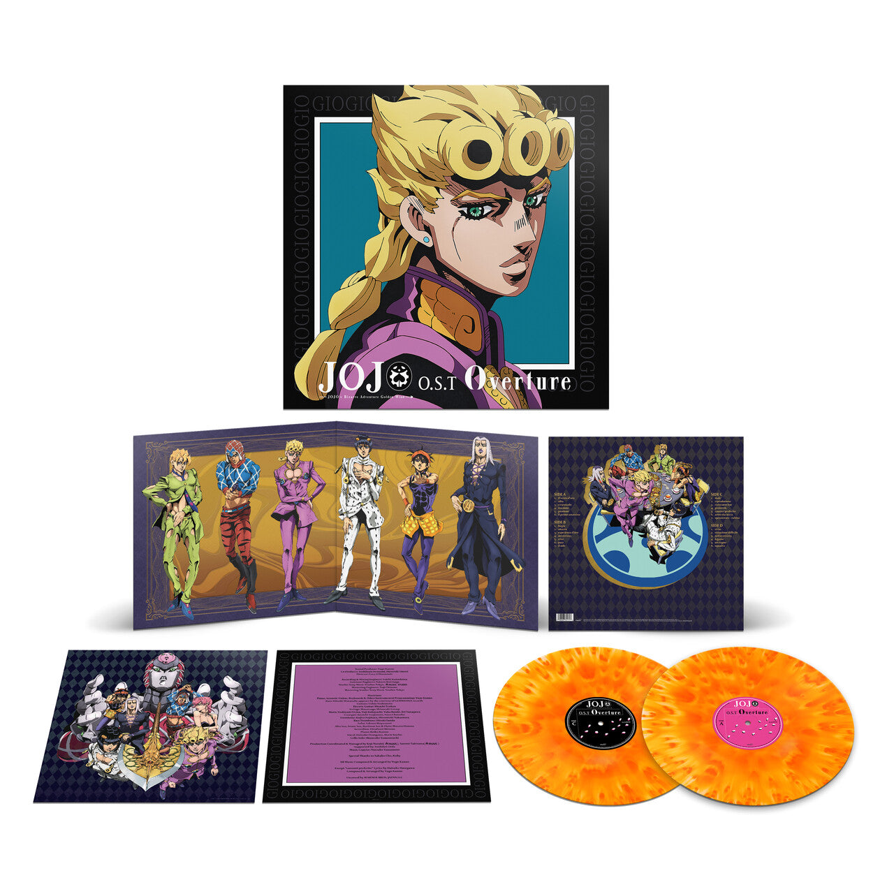JoJo's Bizarre Adventure - Golden Wind O.S.T. Vol. 1 - Overture: Limited Orange + Yellow Blend Vinyl 2LP { vinyl }