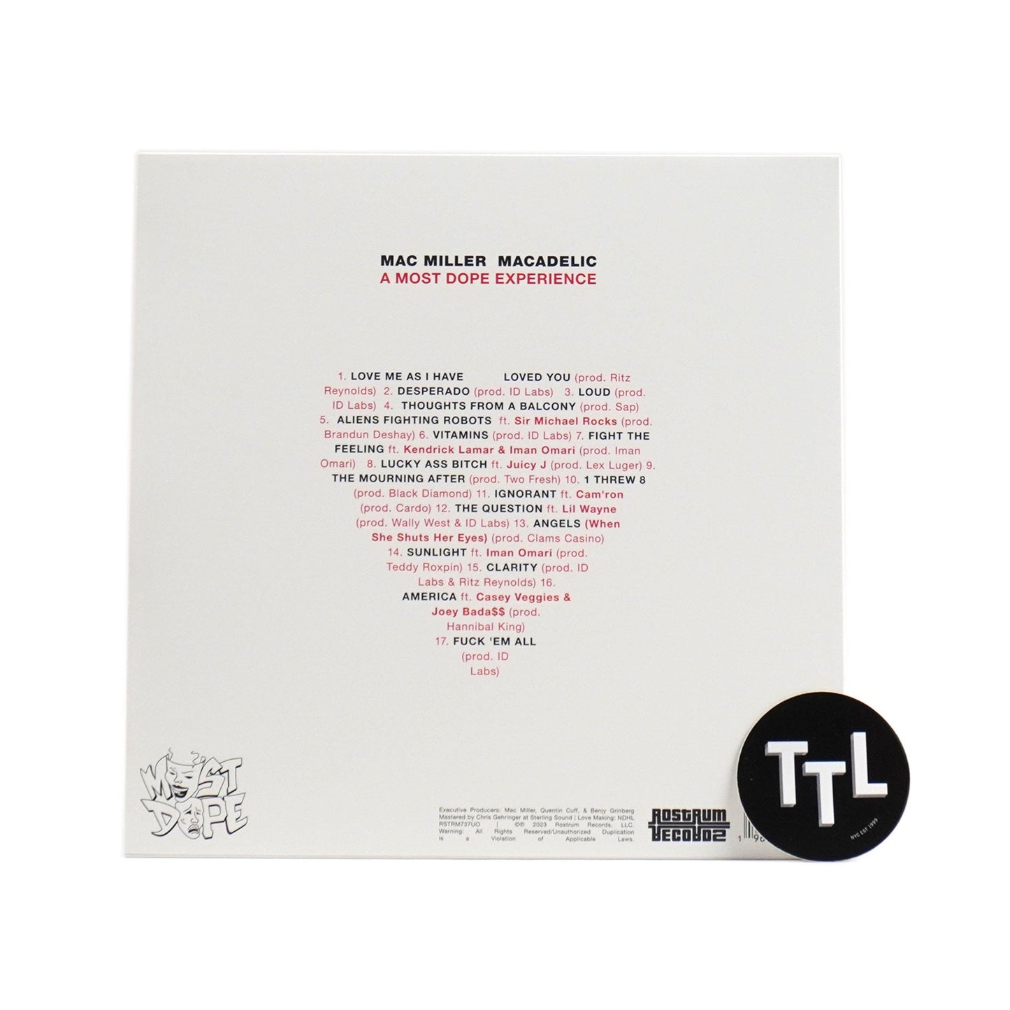 Mac Miller: Macadelic (White Colored Vinyl) Vinyl 2LP { vinyl }
