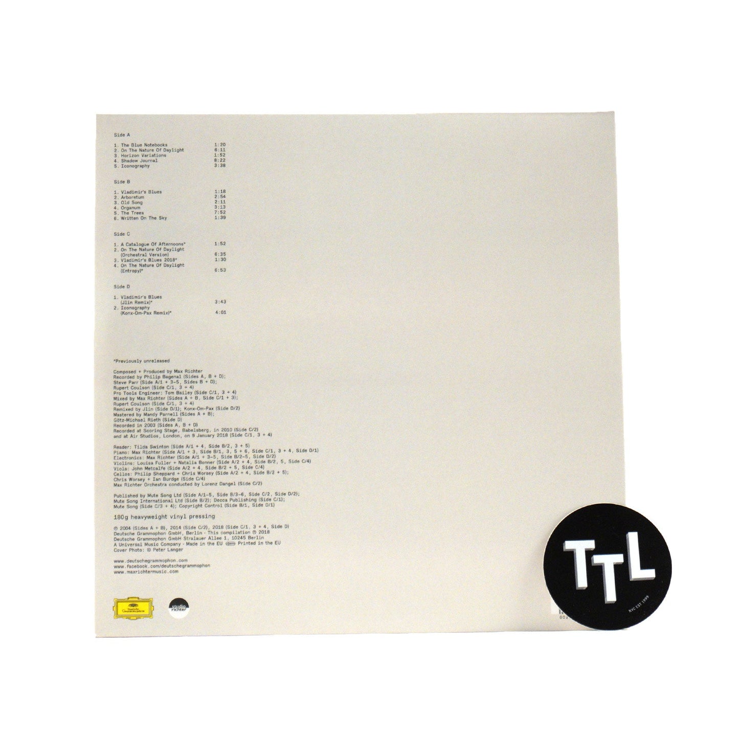Max Richter: Blue Notebooks Vinyl 2LP { vinyl }