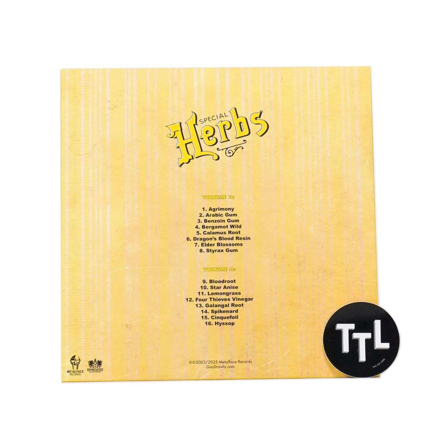 MF Doom: Special Herbs Volumes 3&4 (Colored Vinyl) Vinyl 2LP { vinyl }