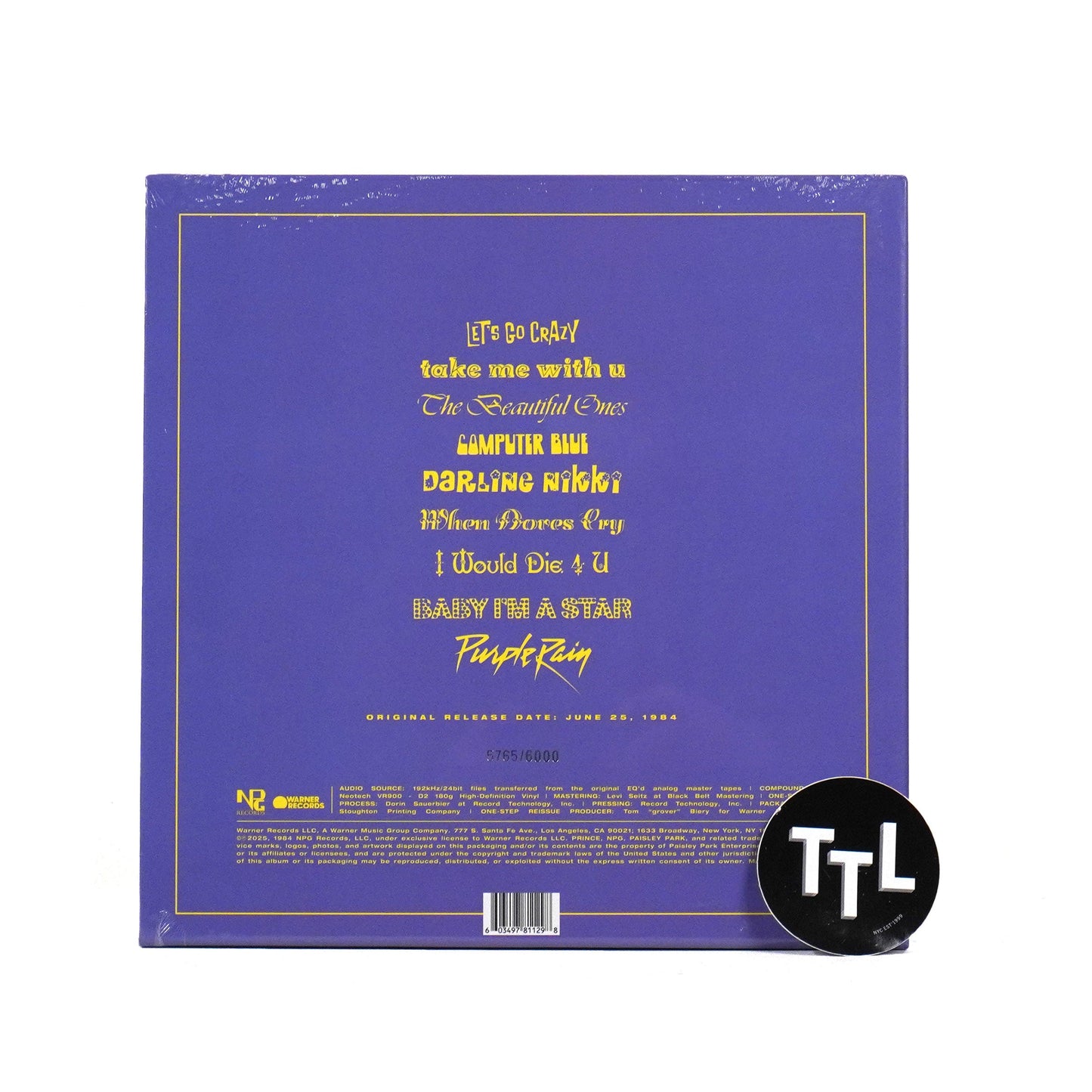 Prince And The Revolution: Purple Rain (One-Step Edition 180g) Vinyl LP { vinyl }