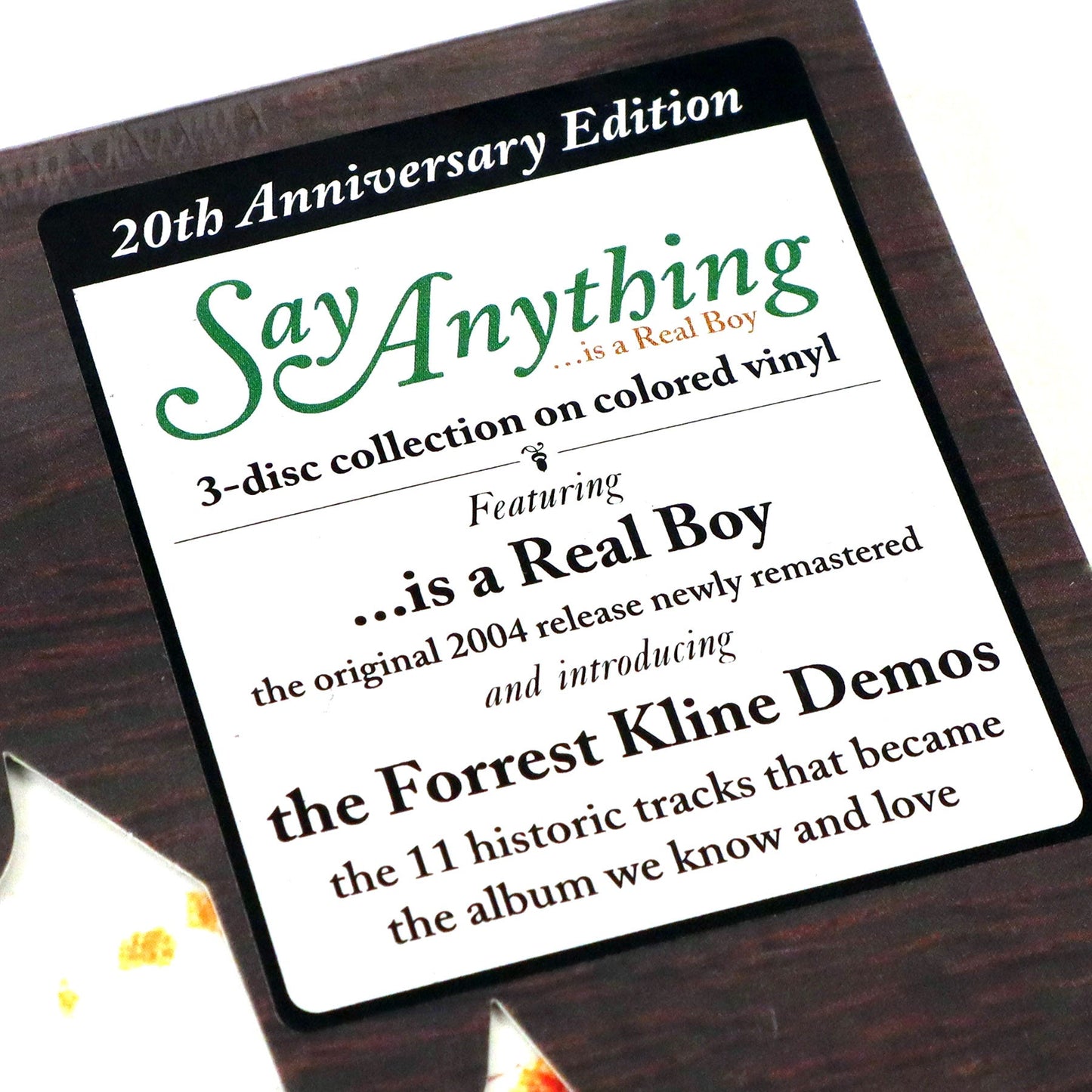 Say Anything: Is A Real Boy - 20th Anniversary Edition (Colored Vinyl) Vinyl 3LP { vinyl }