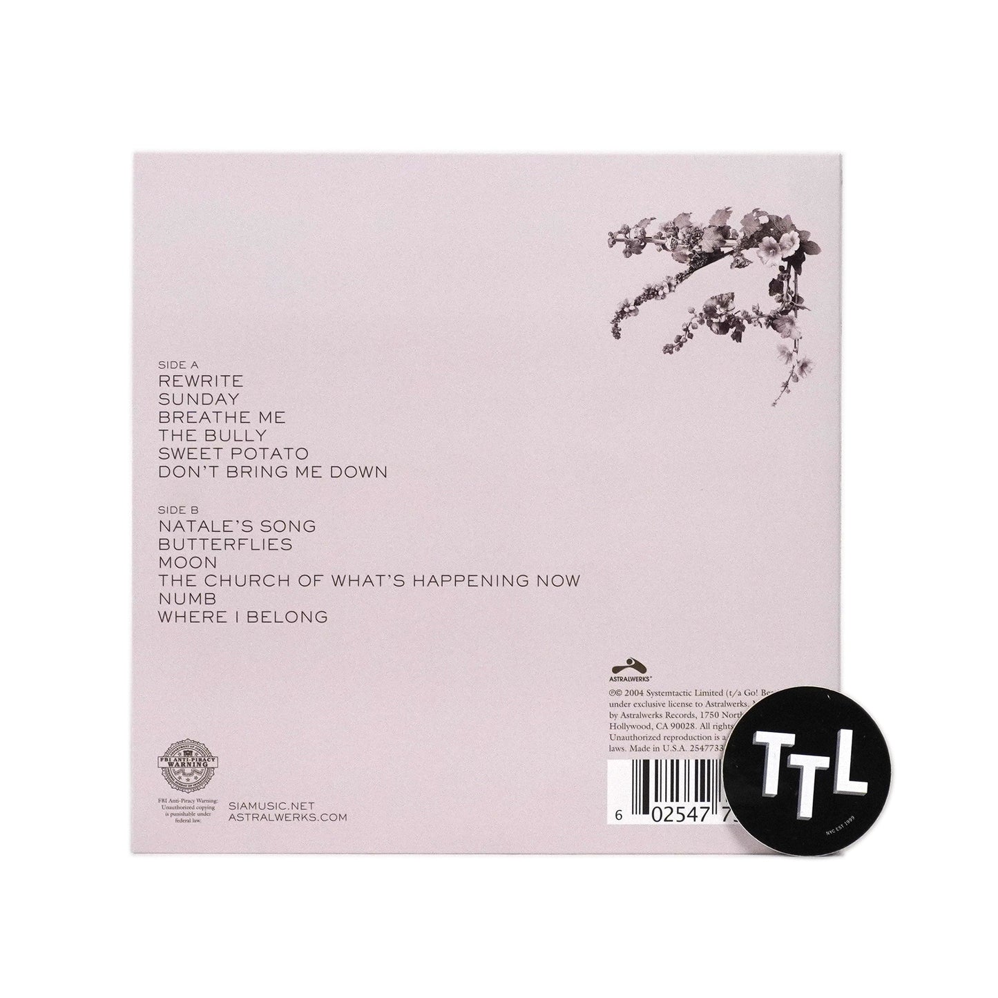 Sia: Colour The Small One Vinyl LP { vinyl }