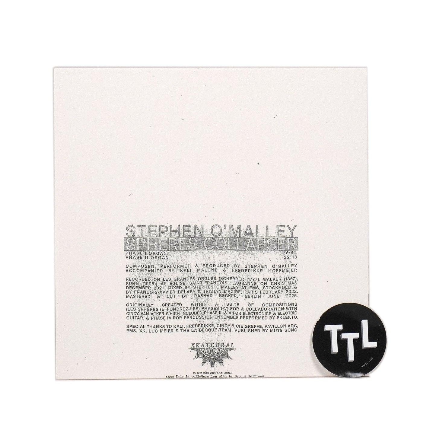 Stephen O’Malley: Spheres Collapser Vinyl LP { vinyl }