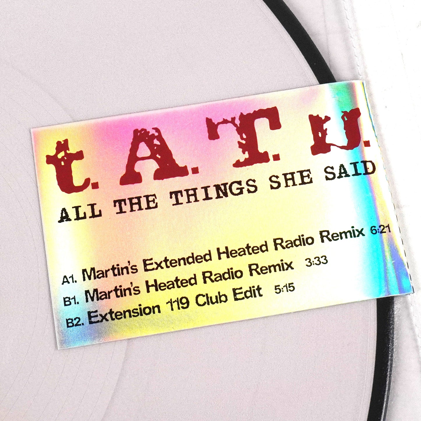 T.A.T.U.: All The Things She Said (Pic Disc) Vinyl 12" { vinyl }