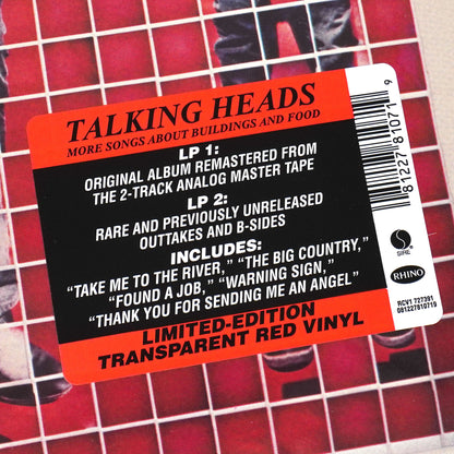 Talking Heads: More Songs About Buildings and Food (Indie Exclusive Colored Vinyl) Vinyl 2LP { vinyl }