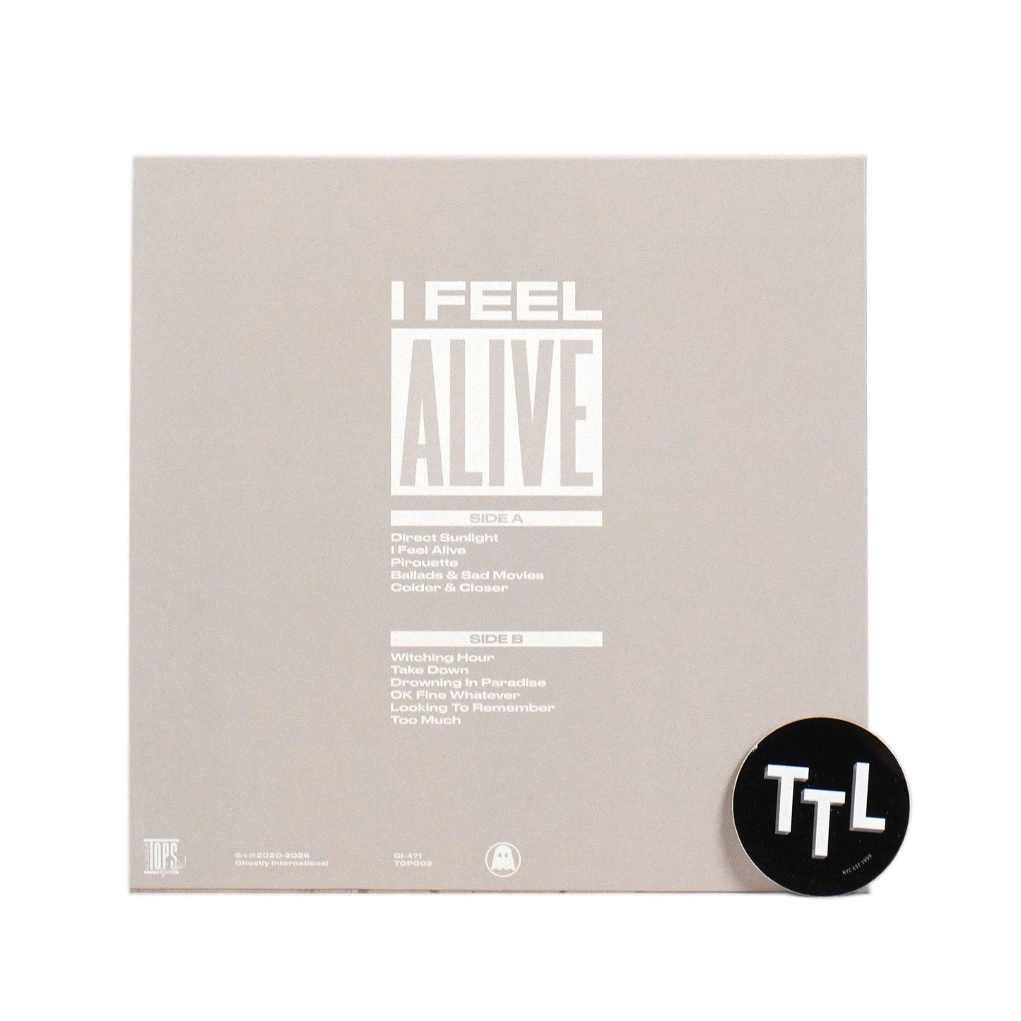 TOPS: I Feel Alive (Colored Vinyl) Vinyl LP { vinyl }