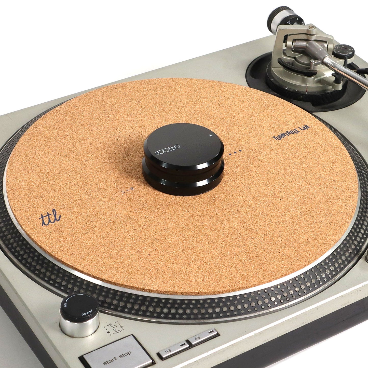 Turntable Lab: Cork Record Mat + Record Weight Bundle