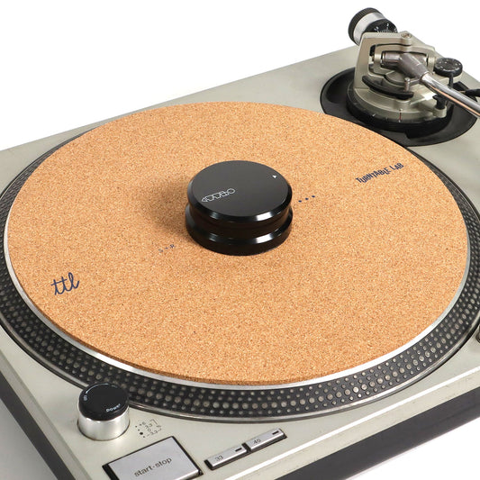 Turntable Lab: Cork Record Mat + Record Weight Bundle