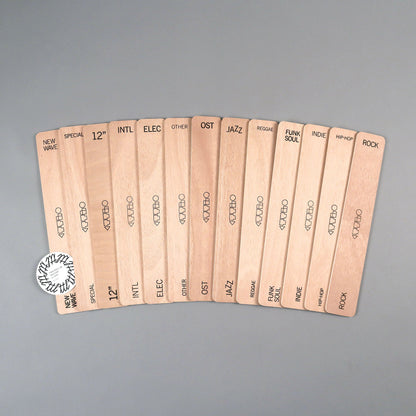 Turntable Lab: Wooden LP Dividers For Vinyl Records - Genre