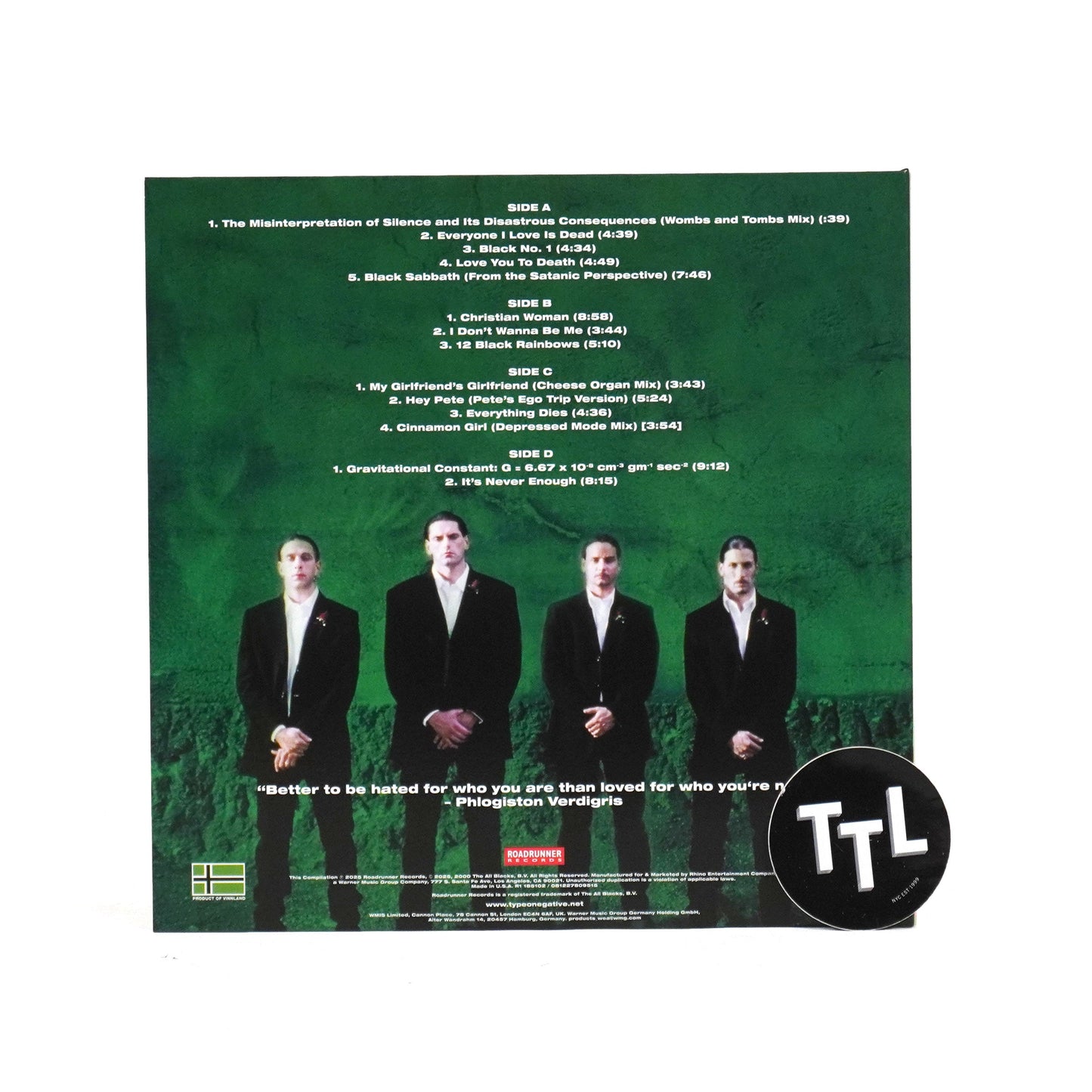 Type O Negative: The Least Worst Of... Vinyl 2LP { vinyl }