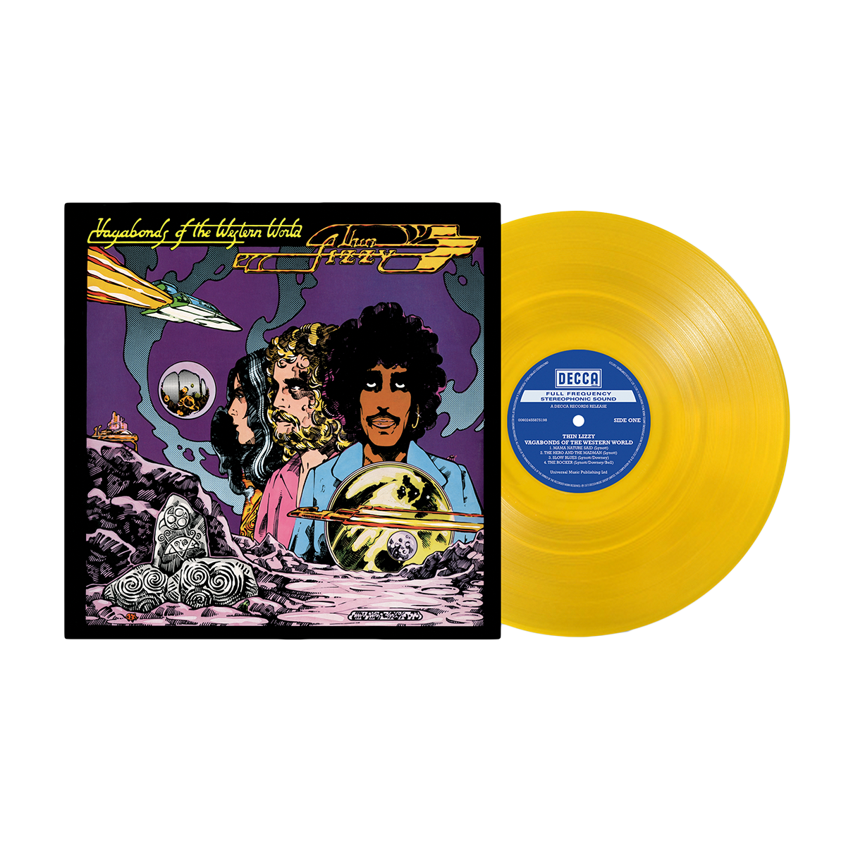 Vagabonds of the Western World: Yellow Vinyl & Exclusive Eric Bell Signed Art Card & Whiskey In The Jar & Randolph's Tango Posters { vinyl }