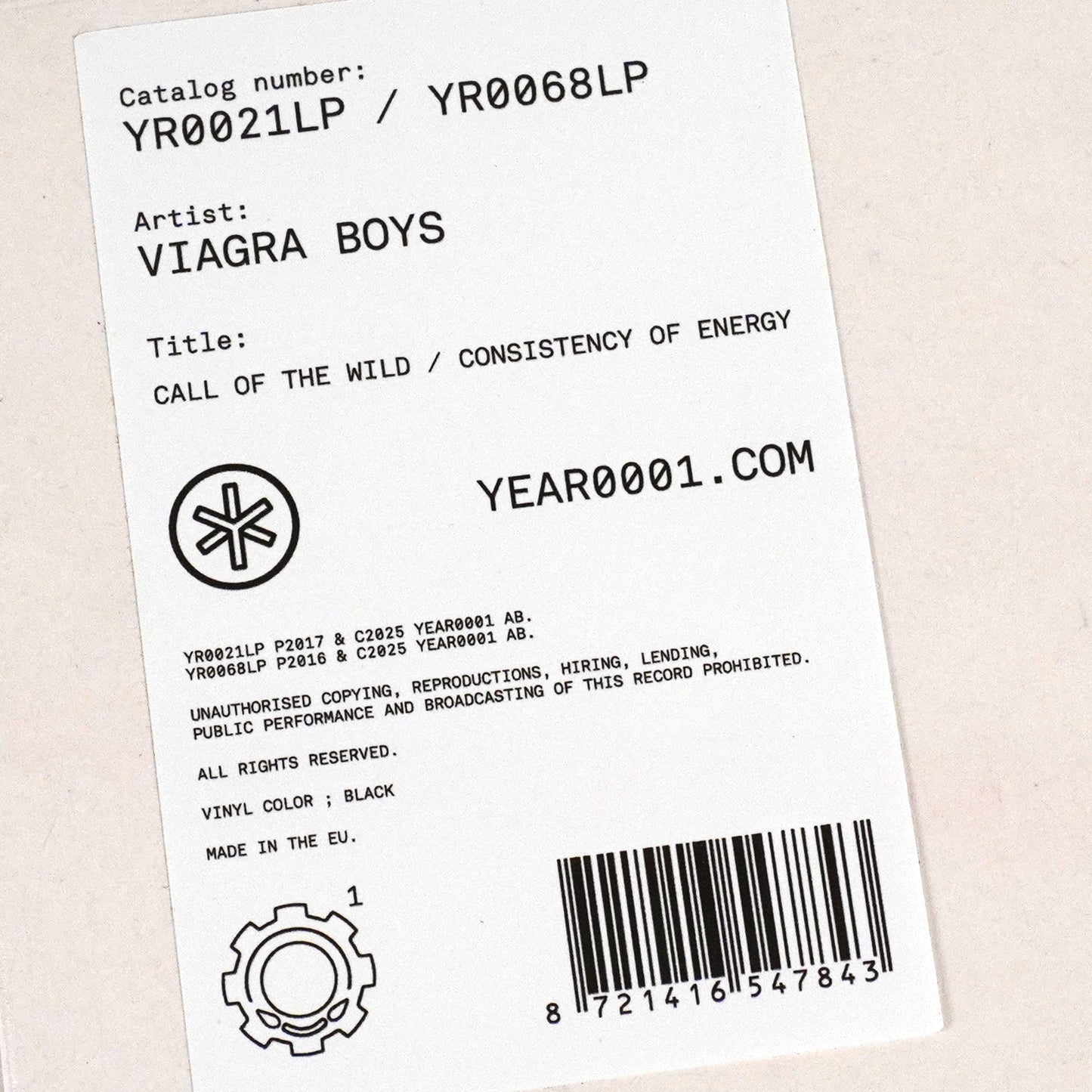 Viagra Boys: Consistency Of Energy / Call Of The Wild Vinyl LP { vinyl }