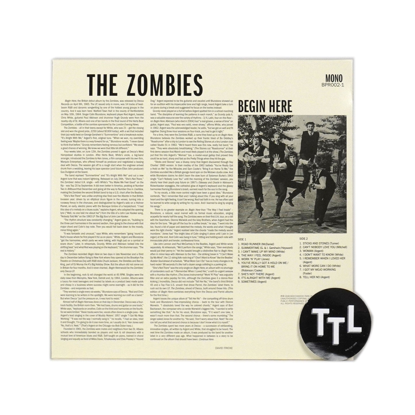 The Zombies: Begin Here (Indie Exclusive Colored Vinyl, Mono) Vinyl LP { vinyl }